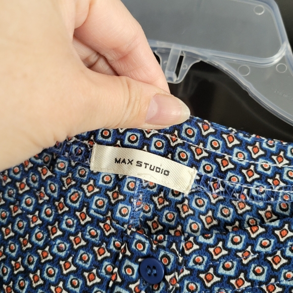 Max Studio Navy and Blue Jumpsuit - Picture 6 of 7